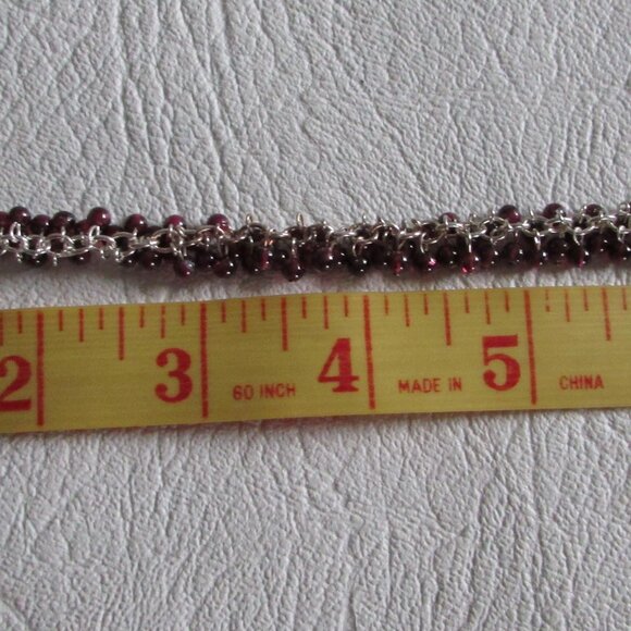Sterling Silver Amethyst Multi Bead Bracelet - NEW - Picture 5 of 6